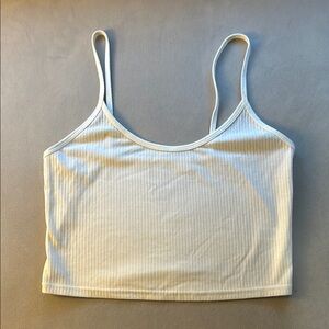 Pac Sun Ribbed Cream Tank Top M